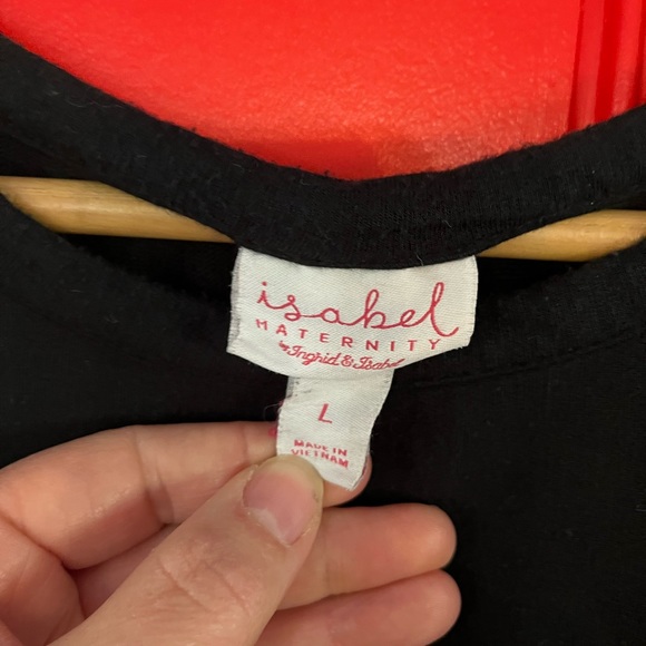 Isabel Maternity/nursing black knee length dress size large - Picture 4 of 5